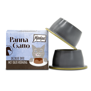 Mjamjam Panna Gatto 2 x 80g delicate eend met een voortreffelijke topping